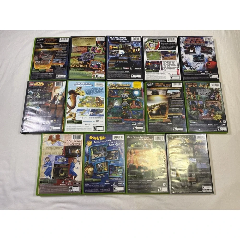 Lot of 14 Original Microsoft Xbox Games Star Wars DBZ Battlefront CIB Tested